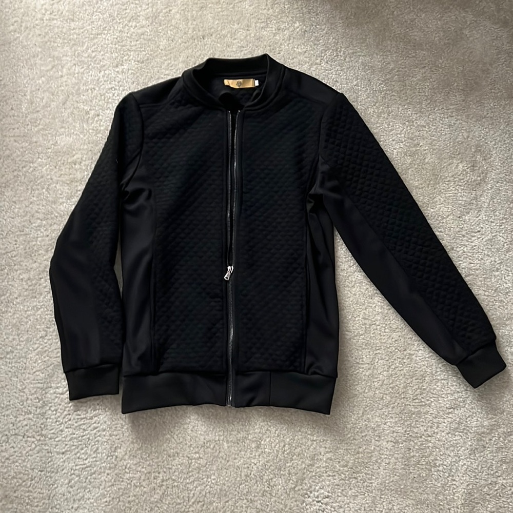 Mens Bomber Jacket Black Size Large
